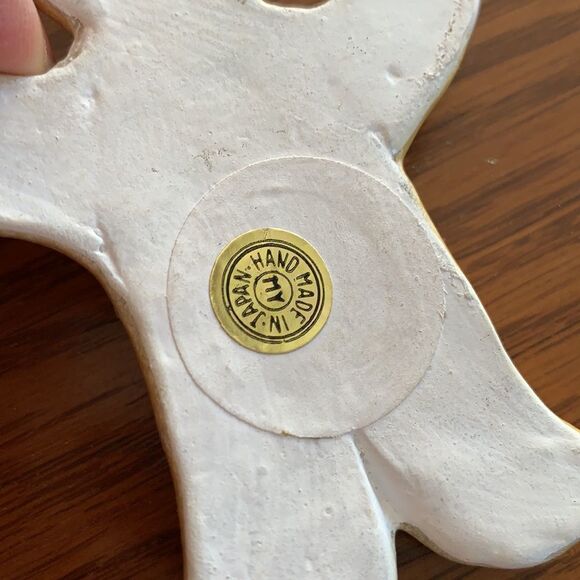 Vintage ceramic gingerbread man Christmas tree ornament - Picture 6 of 6